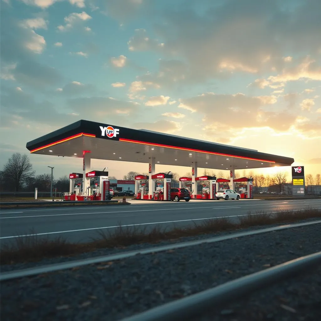 Estación YPF en autovía