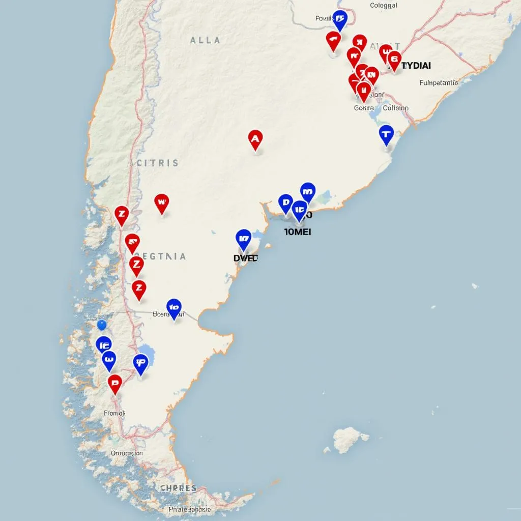 Mapa de estaciones YPF